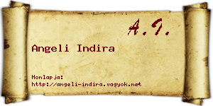 Angeli Indira névjegykártya
